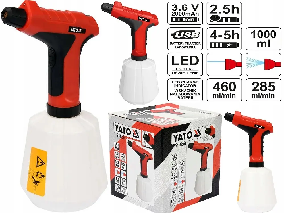 Оприскувач акумуляторний Yato 1 л (YT-86200) - фото 5