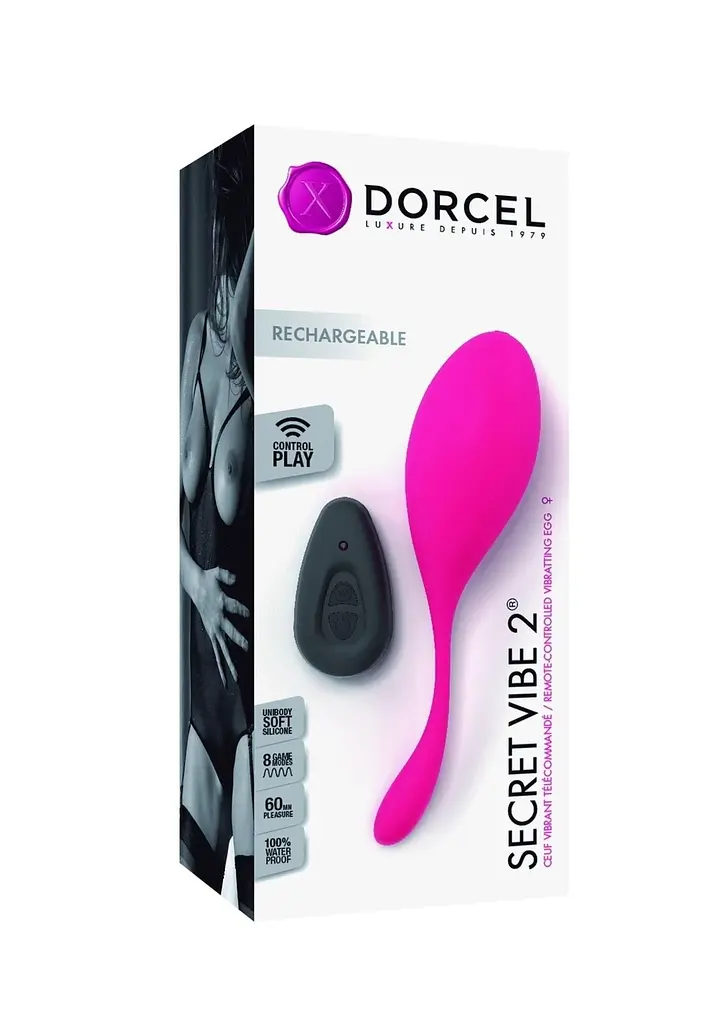 Віброяйце Dorcel Secret Vibe 2, 14,5 см (рожевий) - фото 2