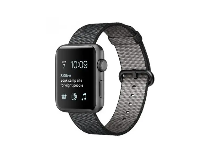 Смарт-годинник Apple Watch Series 2 38mm Space Gray Aluminum Case with Black Woven Nylon Sport Band (MP052)