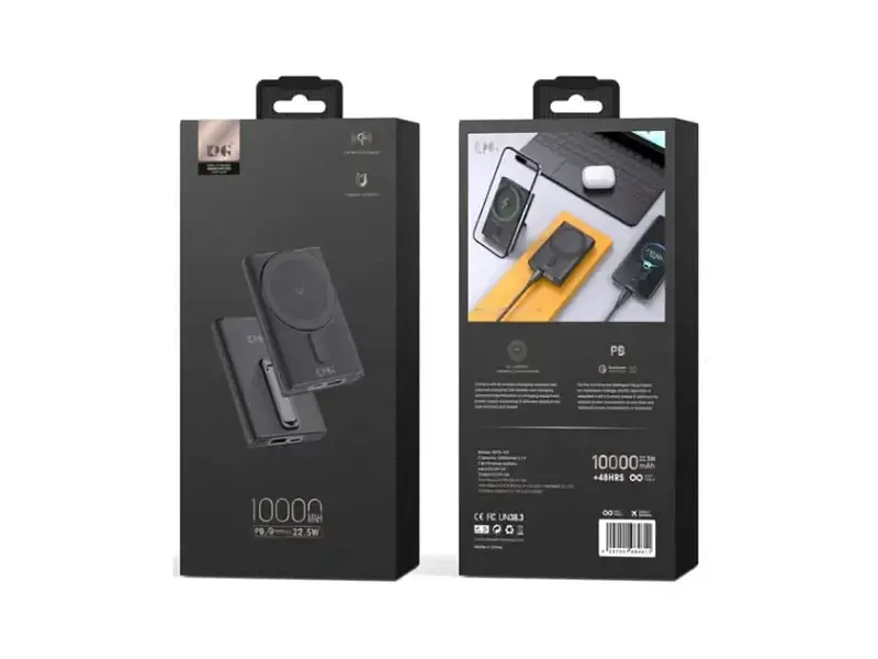 Зовнішній акумулятор (Power Bank) King Power WPG-108 Magnetic 10000mAh Black - фото 2