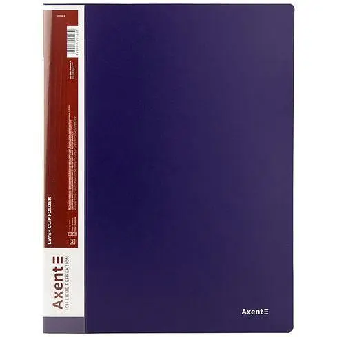 Папка з затиском Axent А4 синя (1) (10) 1301-02