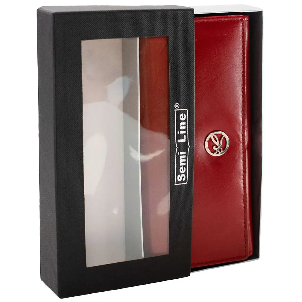Гаманець жіночий шкіряний Semi Line RFID Red (P8273-2) - фото 3