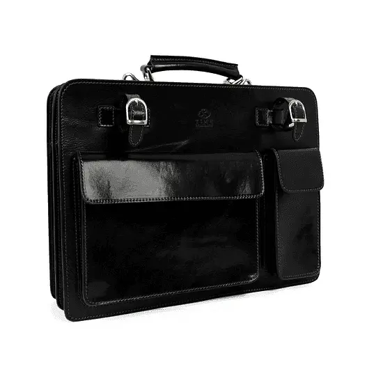 Кожаный мужской портфель Time Resistance 30.5х39.5х10 см sum0026024 - фото 4