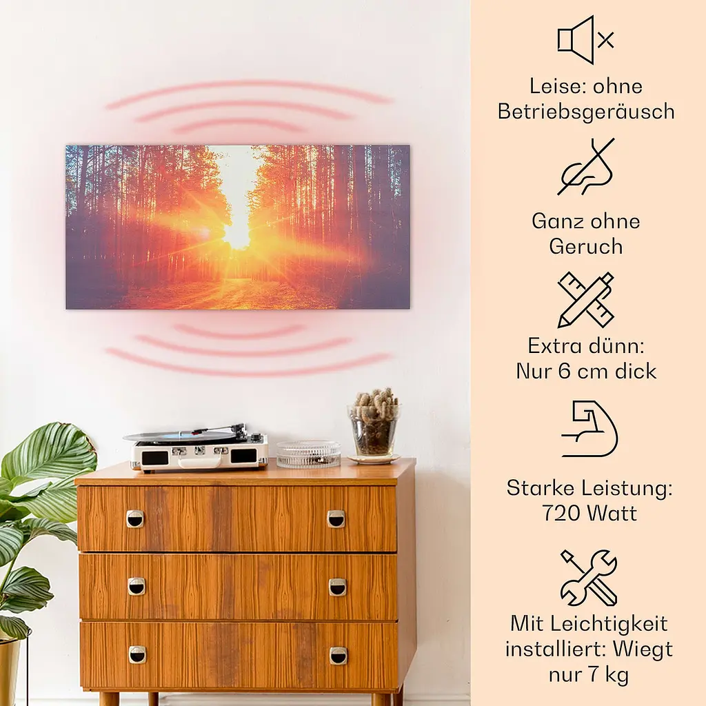 Инфракрасный обогреватель Klarstein Wonderwall Air Art Infinite (10035173) - фото 6