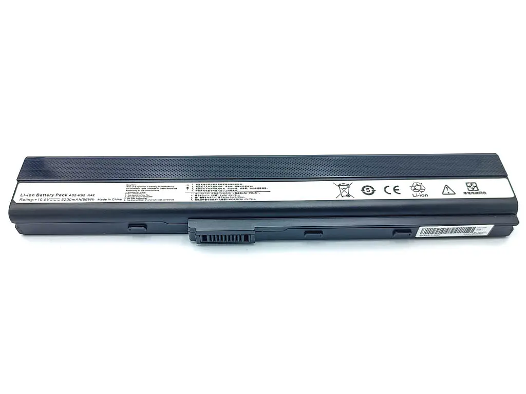 Акумулятор для Asus A32-K52 K52, X52, K42, P52, X5K, A52, X5K, K62, X42, A42, X8F, A40, A42, A40, B43, B51, B53, N82 (10.8V 5200 mAh 56Wh) - фото 2
