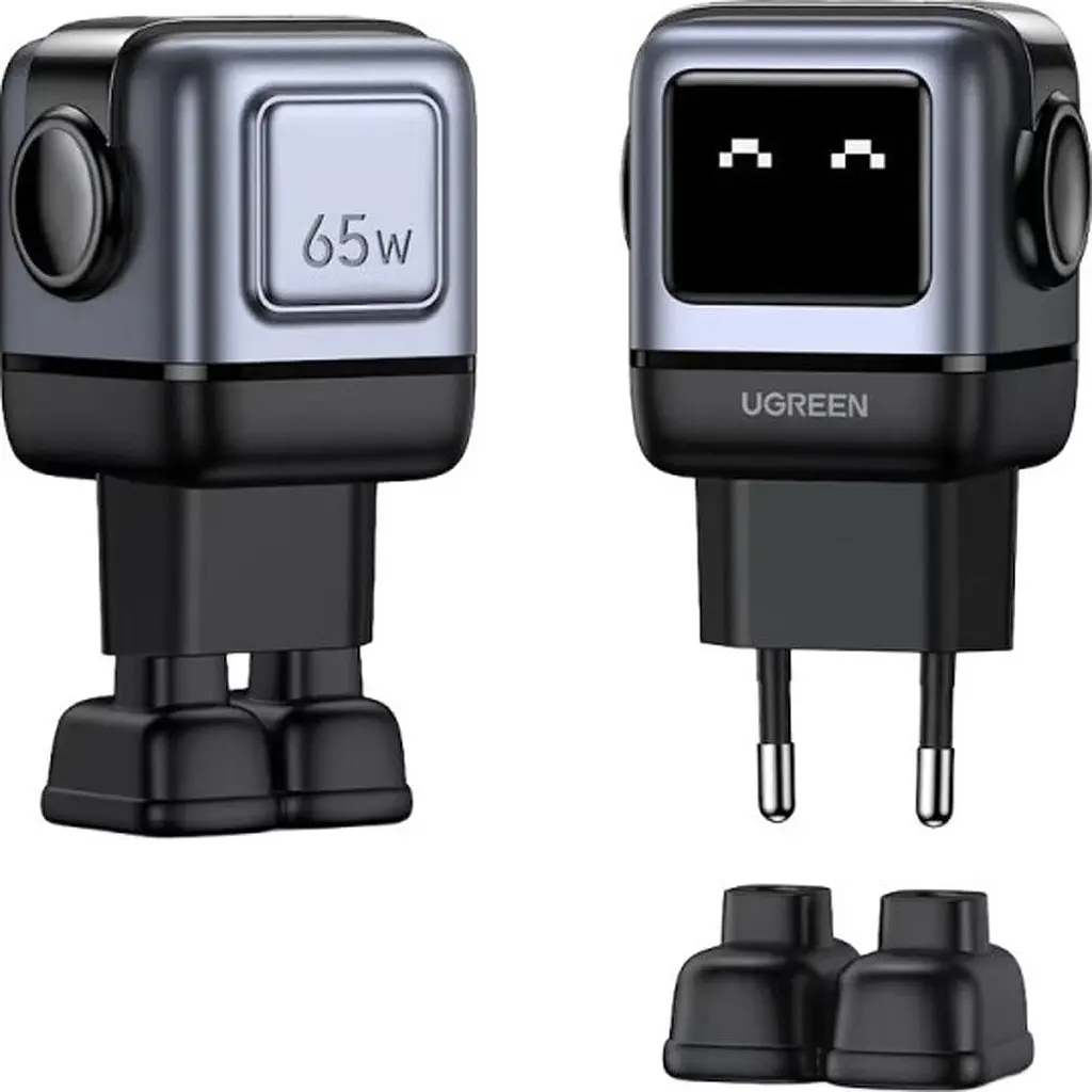 Мережевий зарядний пристрій Ugreen Uno CD361 Robot GaN Fast Charger 65W (25685) [159830] - фото 4