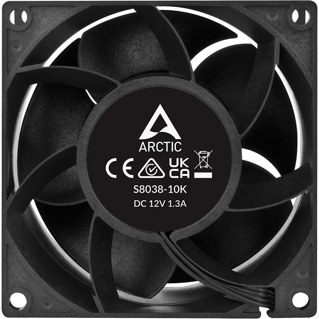 Корпусний вентилятор Arctic S8038-10K Black (ACFAN00279A) [175981] - фото 3