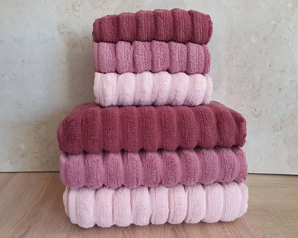 Набір турецьких махрових рушників Cestepe MicroCotton Premium 3 штуки 50x90 + 3 штуки 70х140 Ezgi 5 щільність 600 г/м2 - фото 3