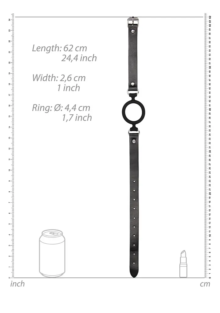 Кляп Ouch! Silicone Ring Gag, 4 см (чорний) - фото 7