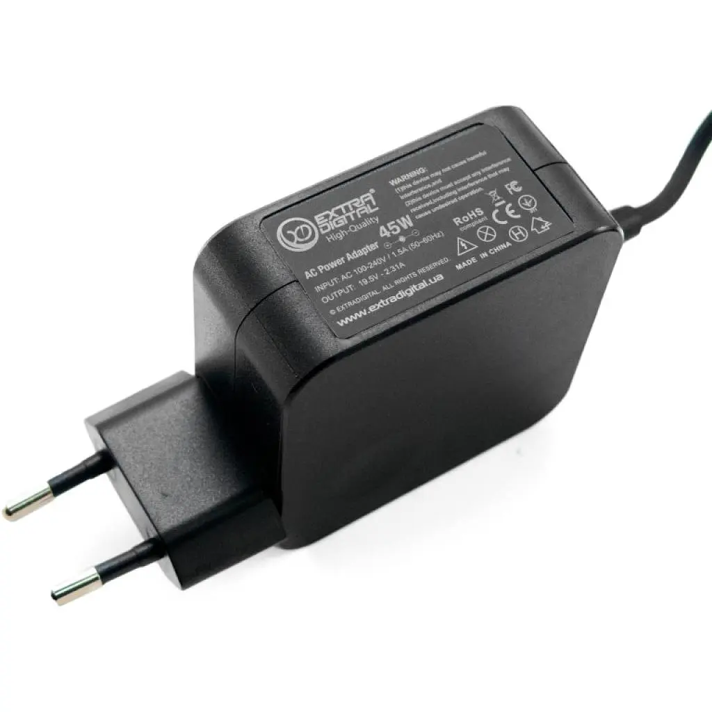 Блок живлення до ноутбуку Extradigital HP 19.5V, 2.31A, 45W (4.5x3.0) High Quality (PSH3886) - фото 2