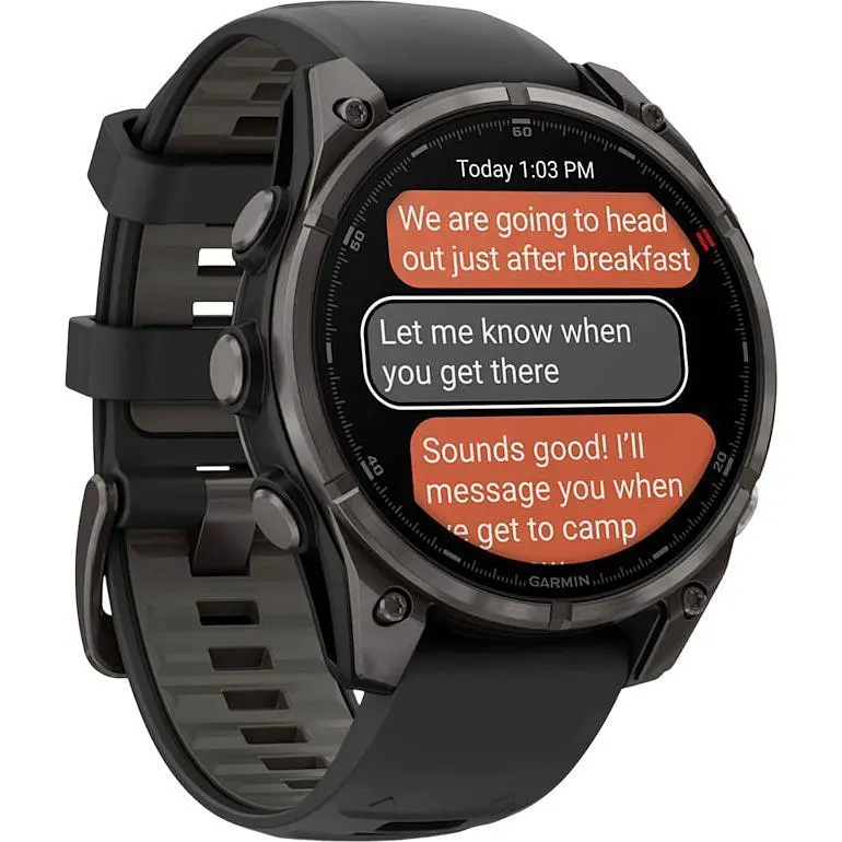 Смарт-годинник Garmin Fenix 8 Pro AMOLED Sapphire 47mm Carbon Gray DLC Titanium with Black/Pebble Gray Silicone Band (010-03198-01) [145042] - фото 4