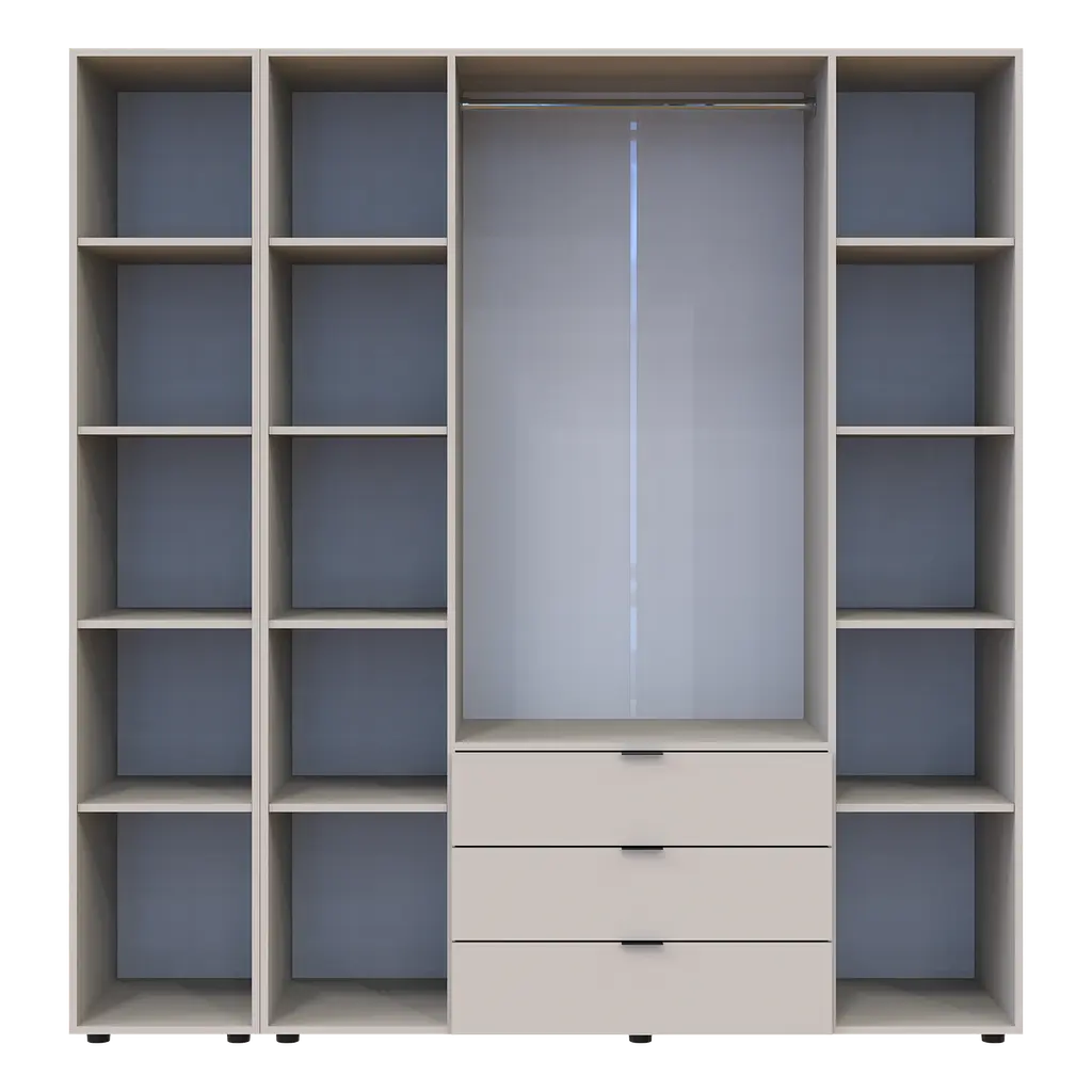 Шафа для одягу Doros Гелар Кашемір 4ДСП/Дзеркало 194х49.5х203.4 (80737659) - фото 4