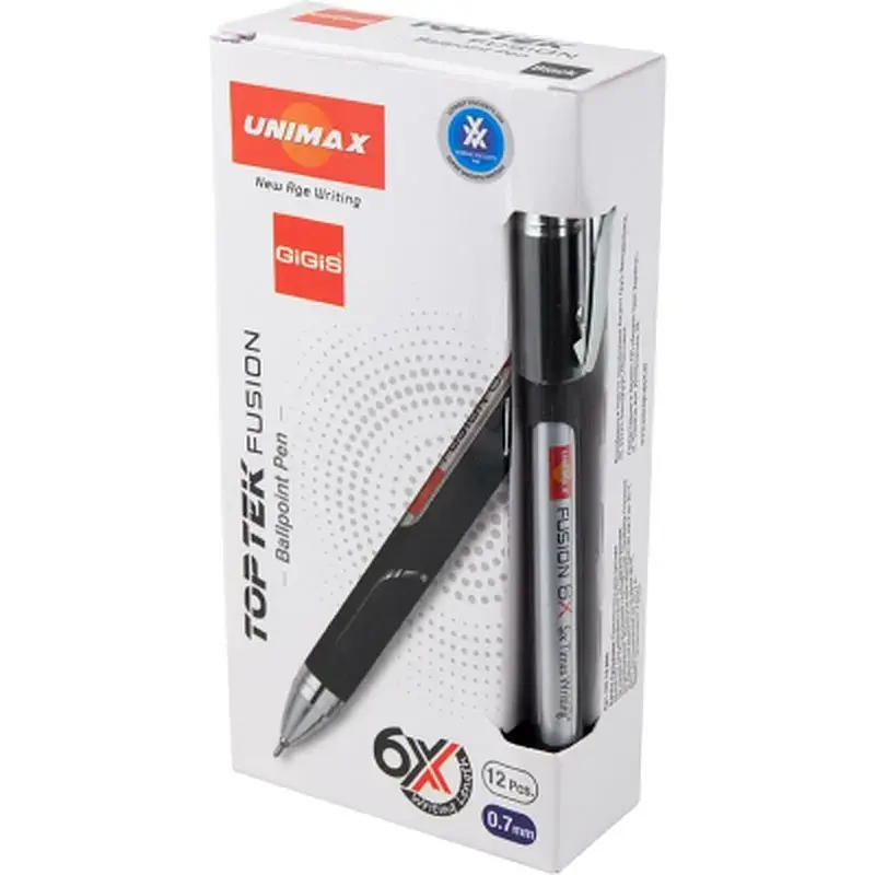 Ручка кулькова Unimax Top Tek Fusion 10 000, чорна (UX-10 000-01) - фото 3