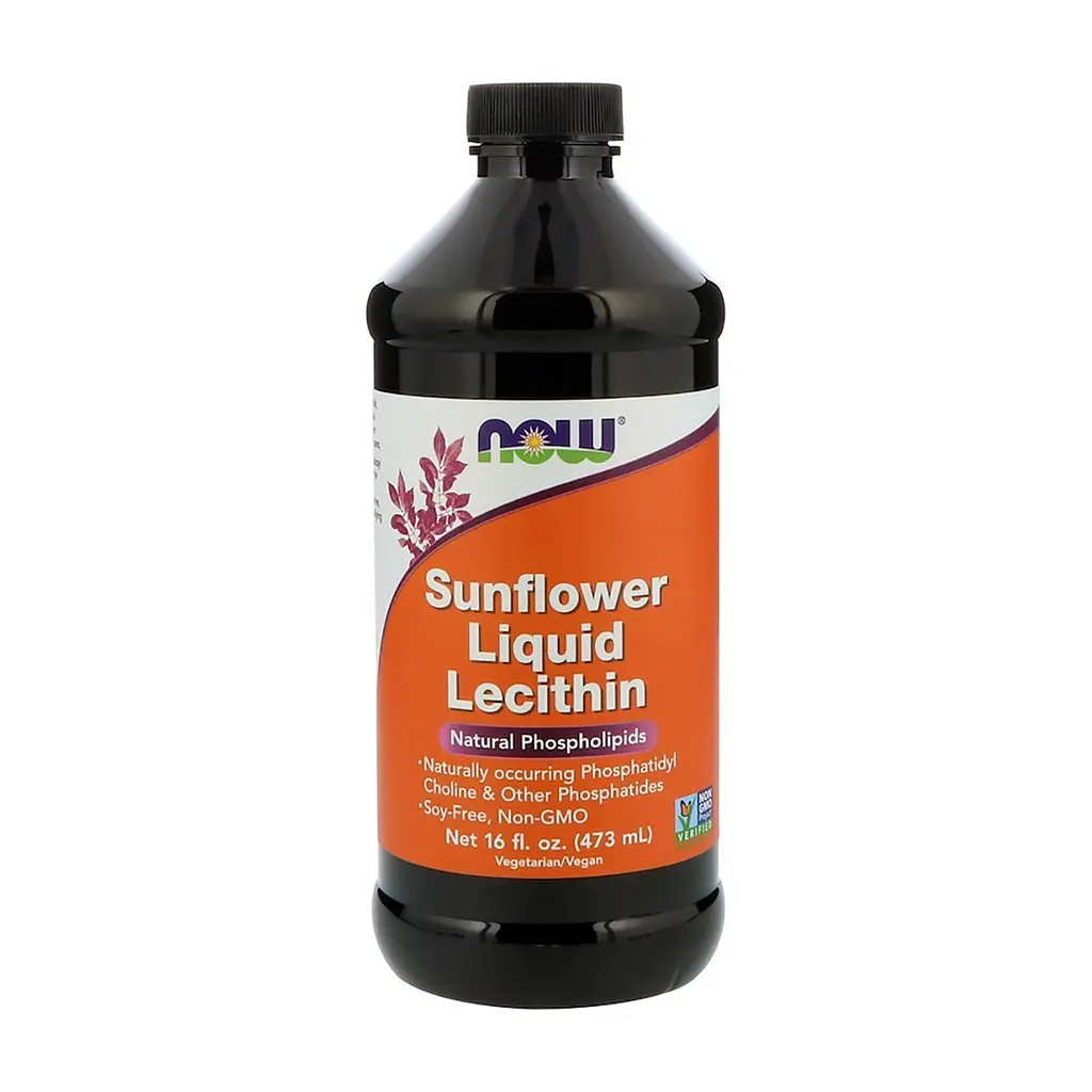 Амінокислота Now Foods Соняшникова Лецитин, Sunflower Liquid Lecithin, 473 мл. (NOW-02372)
