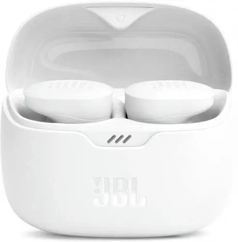 Навушники бездротові JBL Tune Buds, White, Bluetooth, мікрофон, акумулятор 70 mAh, чохол з функцією зарядки, технологія "JBL Pure Bass Sound" (JBLTBUDSWHT) - фото 2