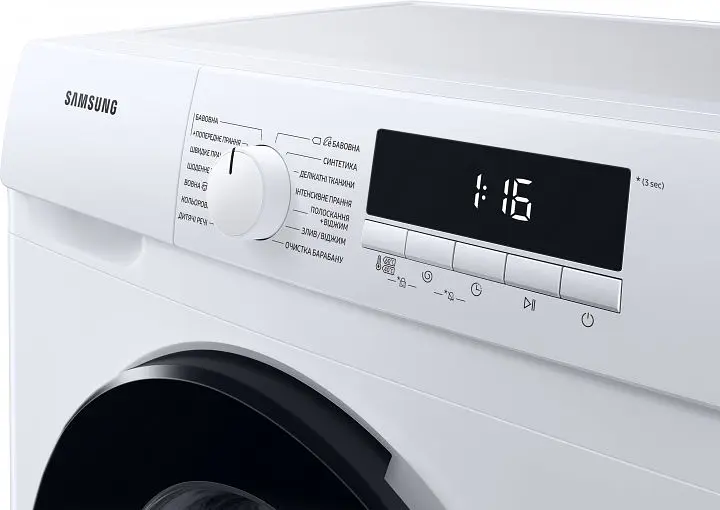 Пральна машина Samsung WW80T3040BW/UA 8 кг фронтальна вузька 14 програм швидкість віджиму 1400 об/хв Клас енергоспоживання A+++ 85x59.5x46.5 White - фото 6