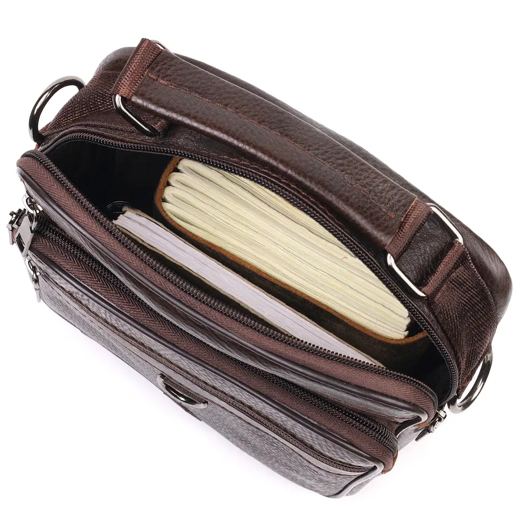 Чоловічі шкіряні сумки Vintage 20х23х7 см sum0020987 - фото 6