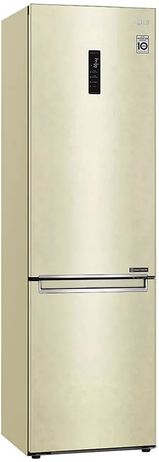 Холодильник LG GA-B509SEKM 203х68х60см 2 дв холодильне відділення 277 л морозильне відділення 107 л A++ NF Інв Диспл. зовнішні Бежевий (GA-B509SEKM) - фото 2