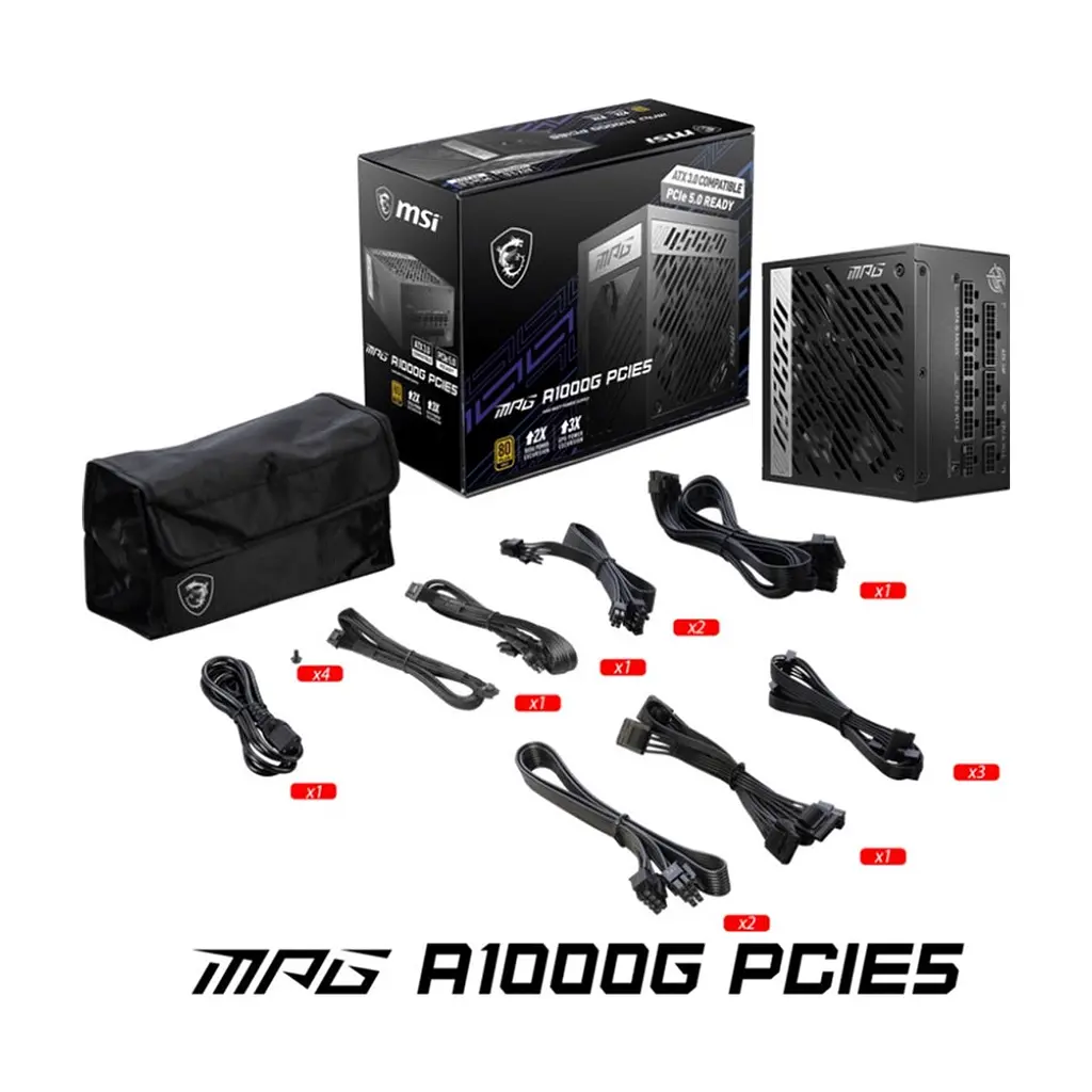 Блок живлення MSI 1000W (MPG A1000G PCIE5) - фото 6