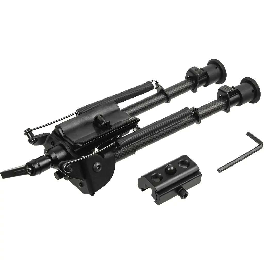 Сошки Vector Optics карбонове волокно підпружинені з ричагом 230-345 мм  - фото 4