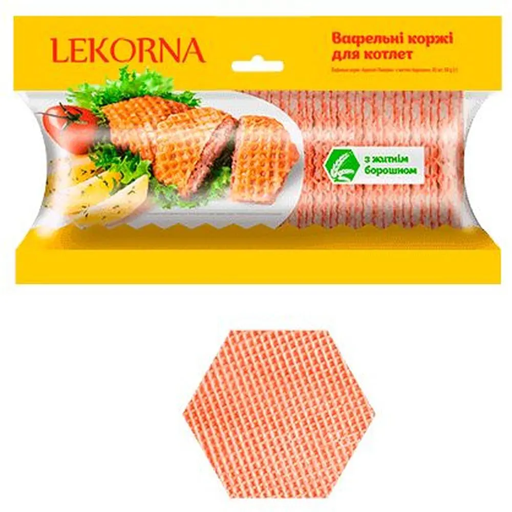 Вафельні коржі Lekorna Бризолі з житнім борошном 50 г  - фото 2