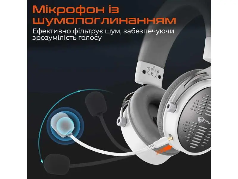 Навушники з мікрофоном Meetion BTH013 White (MT-BTH013-B) - фото 4