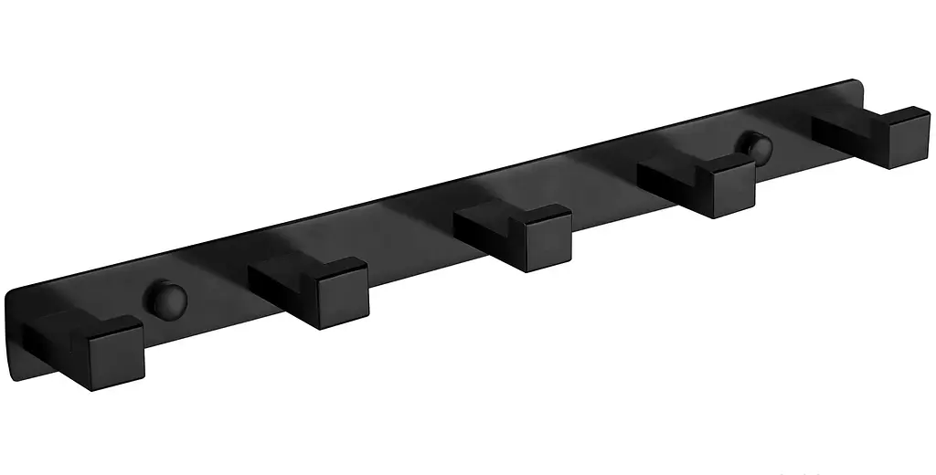 Гачок для рушників VBI Quadro black п'ятірний VBI-049705BL, Чорний матовий