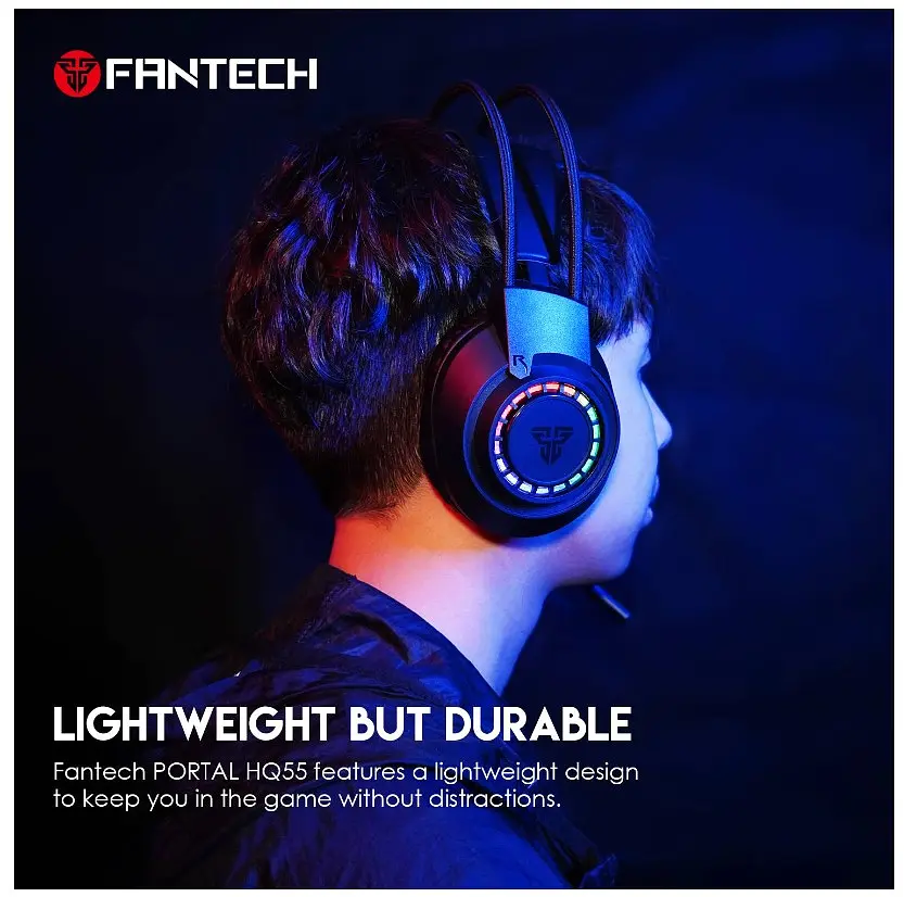 Ігрові навушники з мікрофоном Fantech HQ-55 PORTAL 7.1 Channel RGB - фото 4