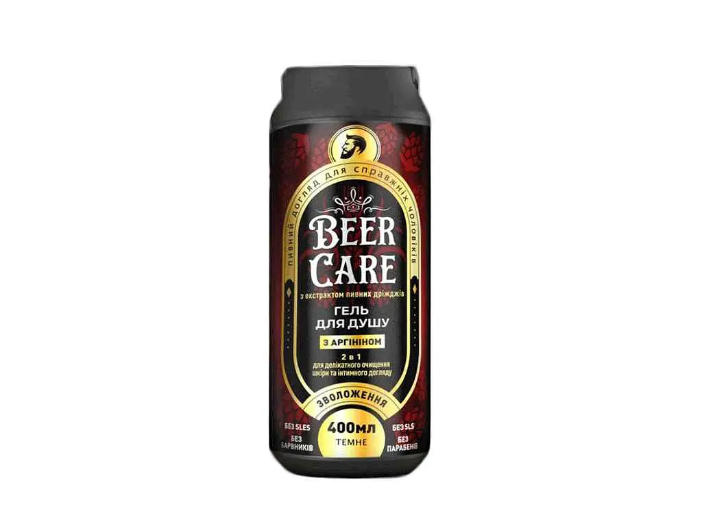 Гель для душу BEER CARE 400мл з АРГІНІНОМ Зволожуючий 2в1