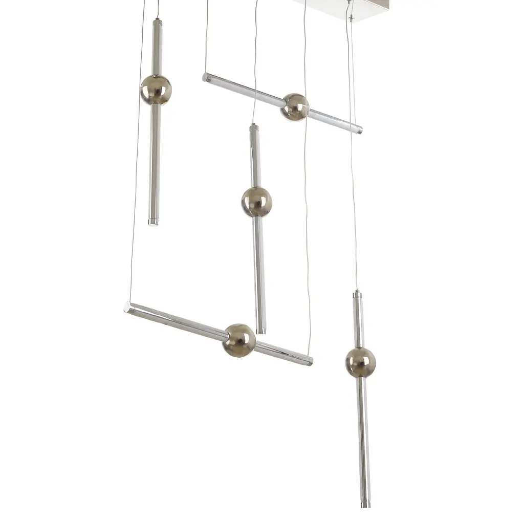 Світильник стельовий Brille підвісний лофт для спальні світлодіодний BL-890S/5 NW 72W CH - фото 2