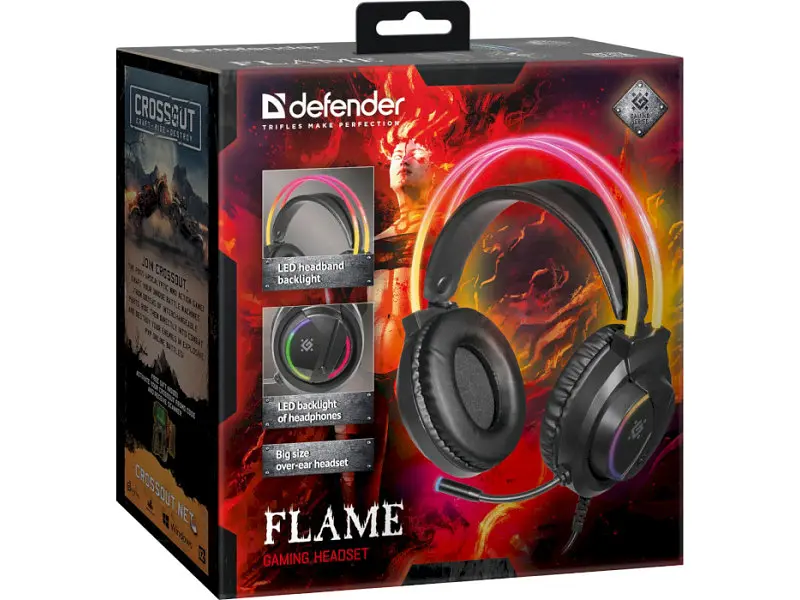 Навушники з мікрофоном Defender Flame RGB (64555) - фото 10