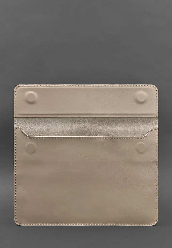 Шкіряний чохол-конверт BlankNote на магнітах для MacBook 13 Світло-бежевий - фото 3