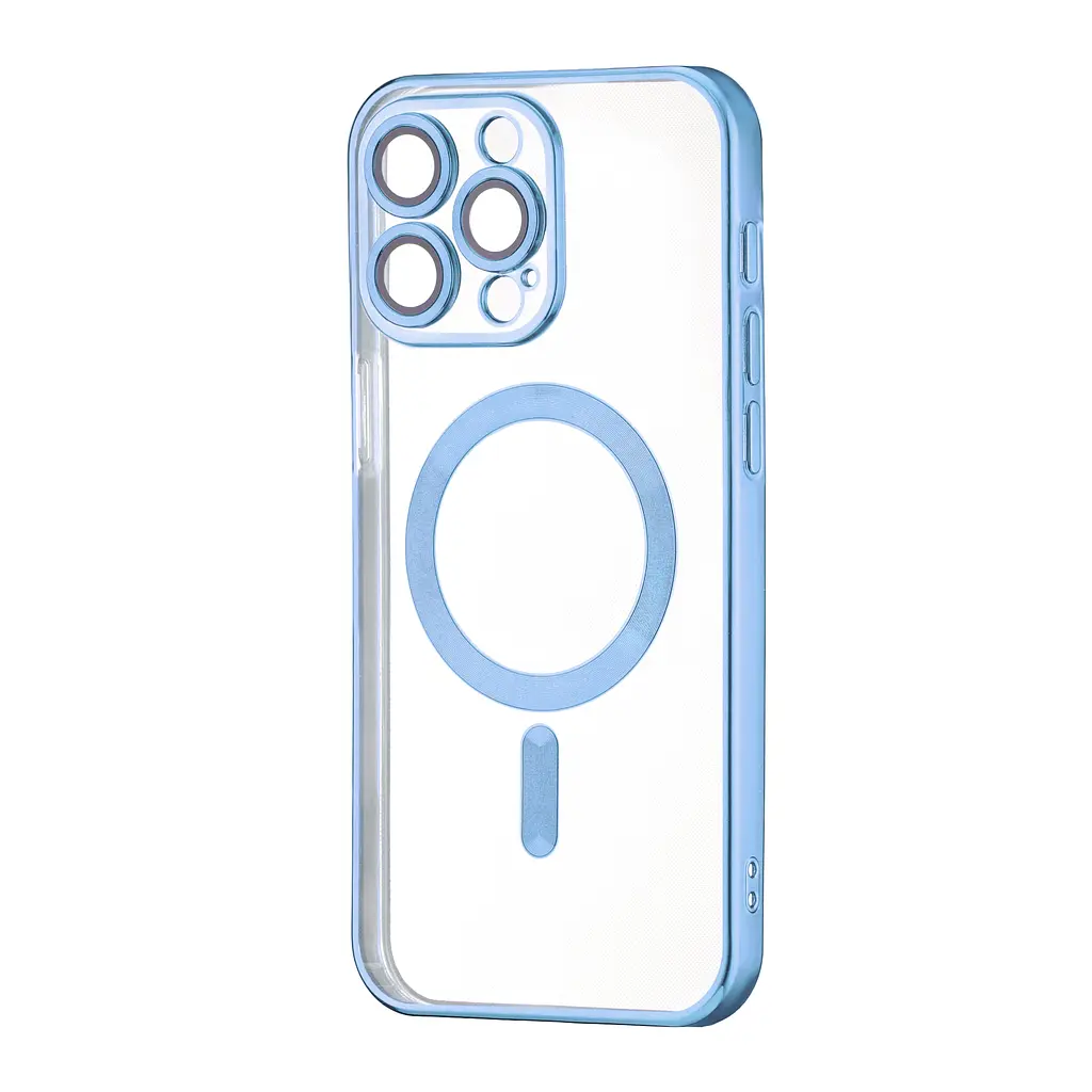 Чохол Ductil Metallic Edge with MagSafe (Protected Camera & Lens) iPhone 15 Pro Max Light Blue