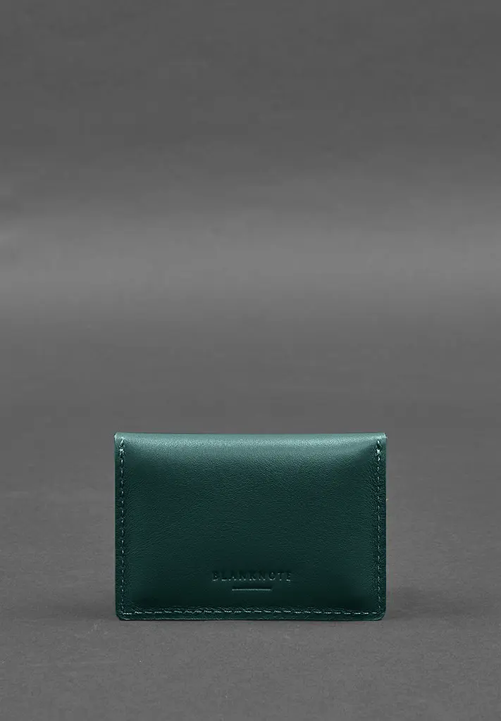 Кожаный кард-кейс 9.0 зеленый краст - фото 5