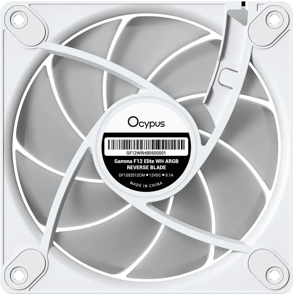 Вентилятор GAMMA F12 ELITE WH ARGB REVERSE BLADE (GAMMA-F12-WH1AM01E-GL) - фото 5