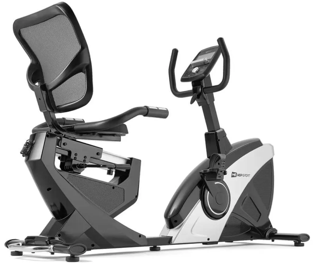 Горизонтальний велотренажер Hop-Sport HS-070L Helix iConsole+ сріблястий - фото 2
