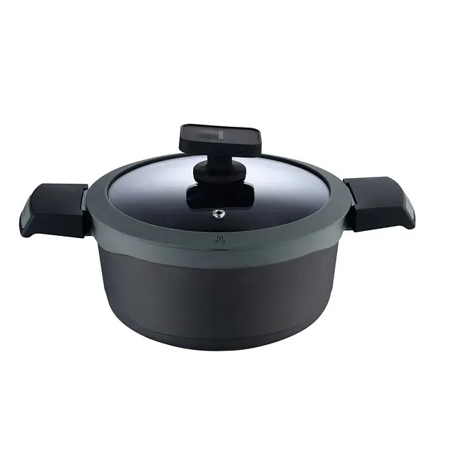 Каструля з кришкою MasterPro Gastro reeco BGMP-8107 24 см 4.7 л чорна - фото 2