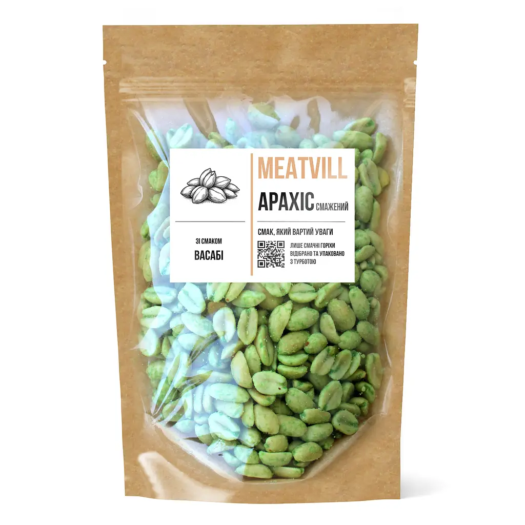 Арахіс смажений зі смаком васабі крафт 200г