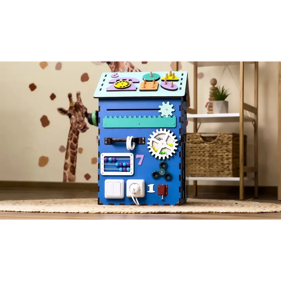 Развивающая игрушка Бизикуб Дом TG200222 голубой, 55х30х30 см - фото 6