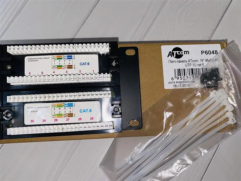 Патч-панель ATcom P6048 19" 48хRJ-45 UTP 2U cat.6 - фото 3