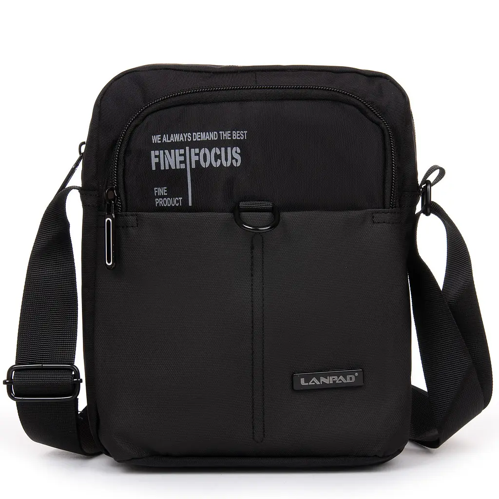 Чоловіча сумка-планшет Lanpad чорний (LAN65318 black) - фото 2