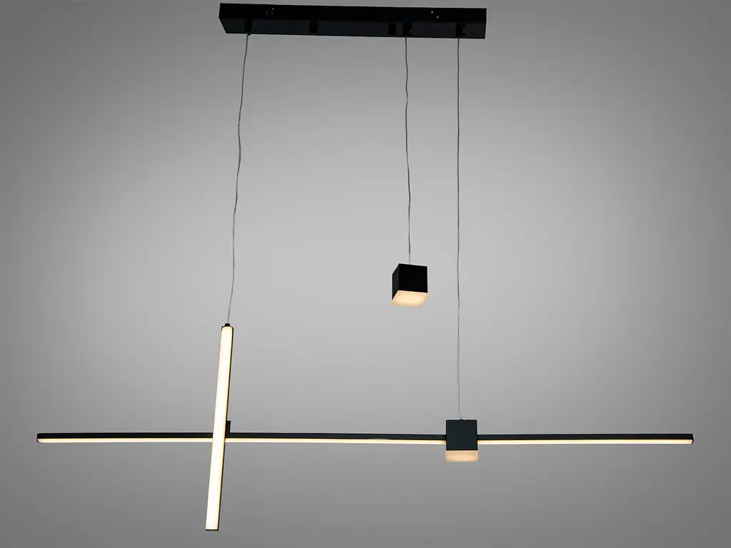 Підвісна люстра LED Diasha 5221A/1100BK чорна 27 Вт 5 м² - фото 2