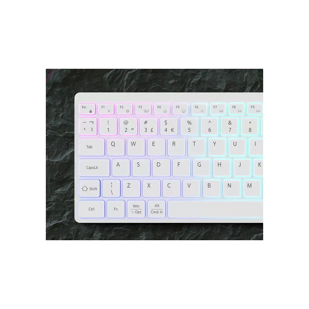 Клавіатура Canyon HKB-W11 Slim Dual Mode Wireless/Bluetooth RGB UA White (CNS-HBTK11W) - фото 6