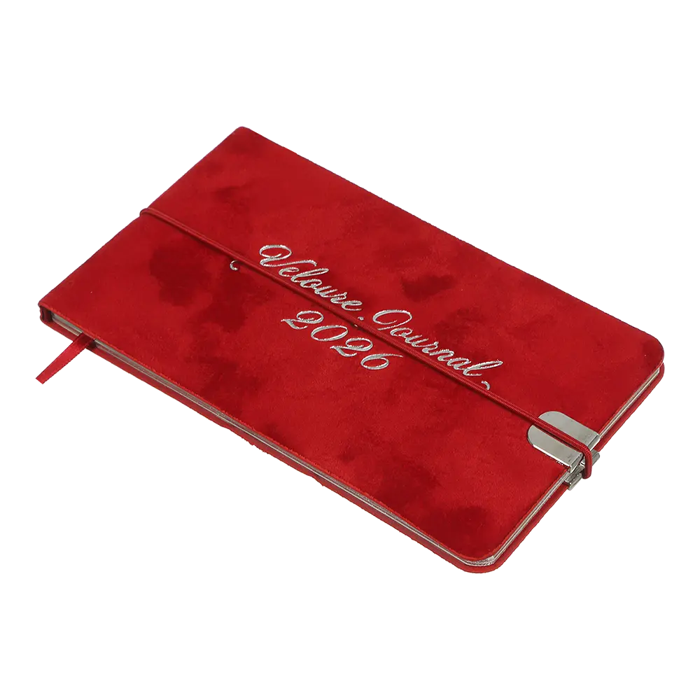 Щотижневик датований Buromax Velour 2026 153 x 87 мм штучна шкіра червоний (BM.2902-05) - фото 2