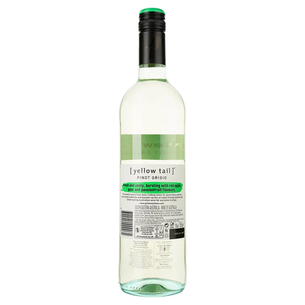 Вино Yellow Tail Pinot Grigio, біле, сухе, 0,75 л (793743) - фото 2