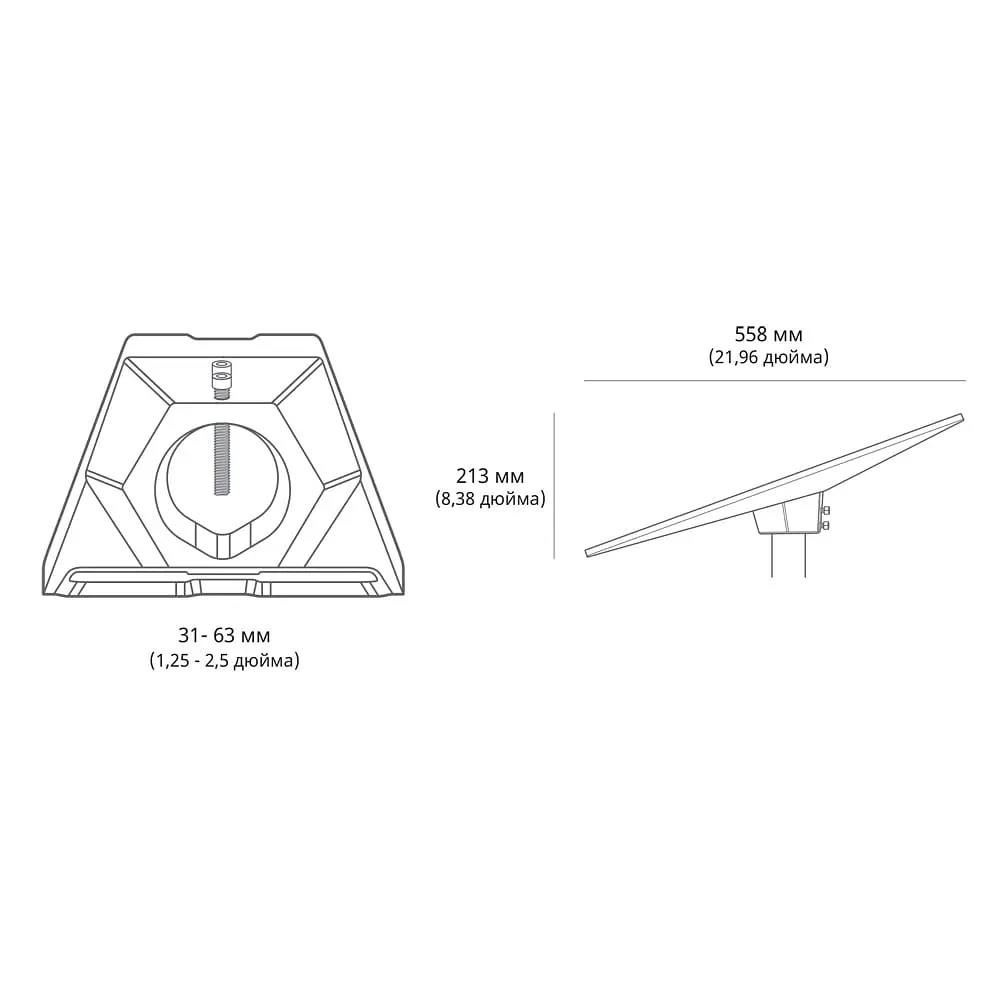 Кріплення перехідника для труб Starlink Standard Pipe Adapter до Starlink Gen3 REV4 (73-00575) - фото 13