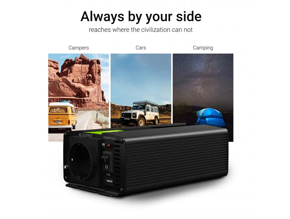 Перетворювач напруги інвертор Green Cell 12V на 230V 150W/300W - фото 4
