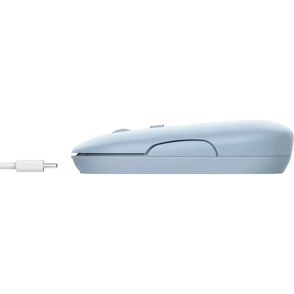 Мышь Trust Puck Rechargeable Wireless Ultra-Thin Silent Blue (24126) [93107] - фото 6