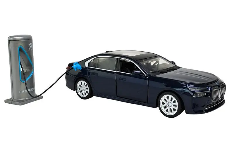 Іграшкова легкова машинка BMW I7 1:32 Автопром світлозвукові ефекти металева 68730, в коробці 20x9x9 см - фото 5