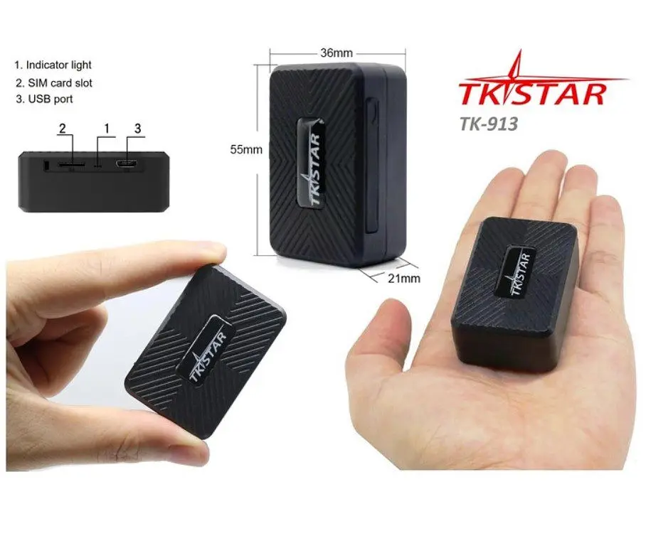 GPS-трекер портативный автономный карманный Voltronic TKSTAR-913 1500Ah - фото 2